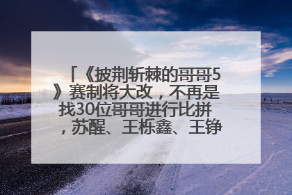 《披荆斩棘的哥哥5》赛制将大改，不再是找30位哥哥进行比拼，苏醒、王栎鑫、王铮亮、张远等多名男团选手被曝将参加