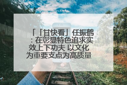 「甘快看」任振鹤：在彰显特色追求实效上下功夫 以文化为重要支点为高质量发展增添动能