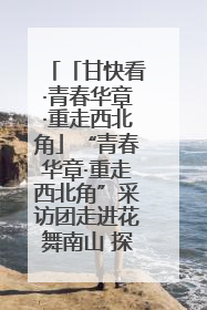 「甘快看·青春华章·重走西北角」“青春华章·重走西北角”采访团走进花舞南山 探寻天水乡村振兴之路