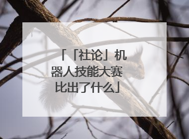 「社论」机器人技能大赛比出了什么