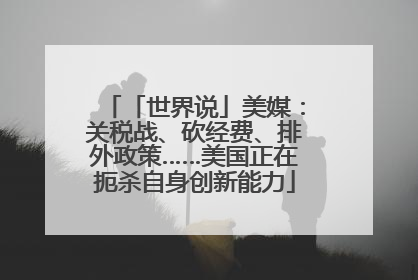 「世界说」美媒：关税战、砍经费、排外政策……美国正在扼杀自身创新能力