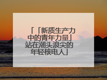 「新质生产力中的青年力量」站在潮头浪尖的年轻核电人