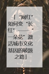 “网红”如何变“长红”——“一朵花”激活城市文化基因的破题之路