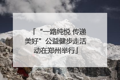 “一路纯悦 传递美好”公益健步走活动在郑州举行