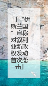 “伊斯兰国”宣称对叙利亚新政权发动首次袭击