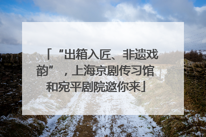 “出箱入匠、非遗戏韵”，上海京剧传习馆和宛平剧院邀你来