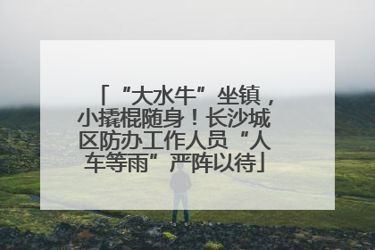 “大水牛”坐镇，小撬棍随身！长沙城区防办工作人员“人车等雨”严阵以待