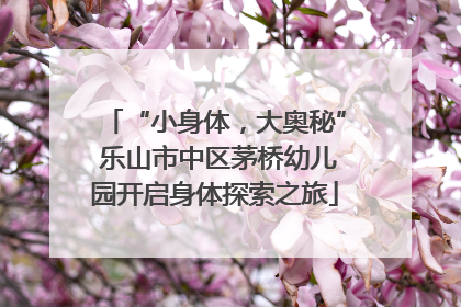 “小身体，大奥秘” 乐山市中区茅桥幼儿园开启身体探索之旅