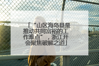 “山区海岛县是推动共同富裕的工作难点”，浙江开会聚焦破解之道
