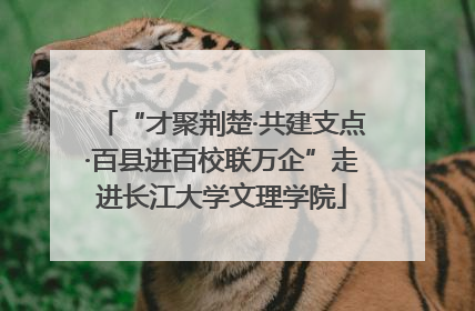 “才聚荆楚·共建支点·百县进百校联万企”走进长江大学文理学院