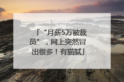 “月薪5万被裁员”，网上突然冒出很多！有猫腻