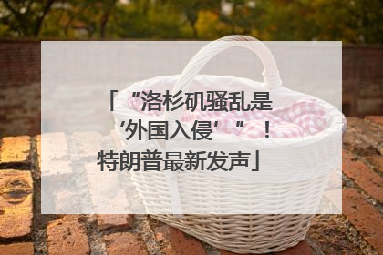 “洛杉矶骚乱是‘外国入侵’”！特朗普最新发声
