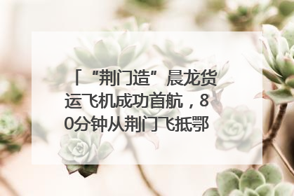 “荆门造”晨龙货运飞机成功首航，80分钟从荆门飞抵鄂州花湖机场