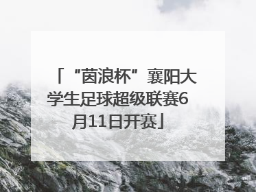 “茵浪杯”襄阳大学生足球超级联赛6月11日开赛