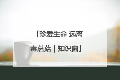 珍爱生命 远离毒蘑菇｜知识窗