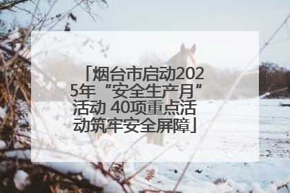 烟台市启动2025年“安全生产月”活动 40项重点活动筑牢安全屏障