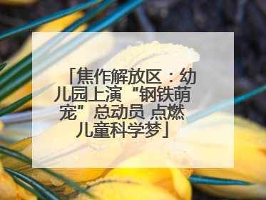 焦作解放区：幼儿园上演“钢铁萌宠”总动员 点燃儿童科学梦