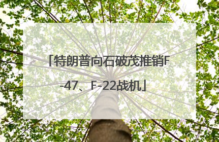 特朗普向石破茂推销F-47、F-22战机