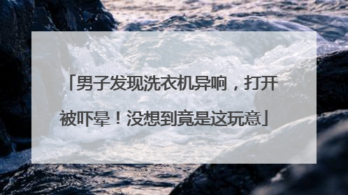 男子发现洗衣机异响，打开被吓晕！没想到竟是这玩意