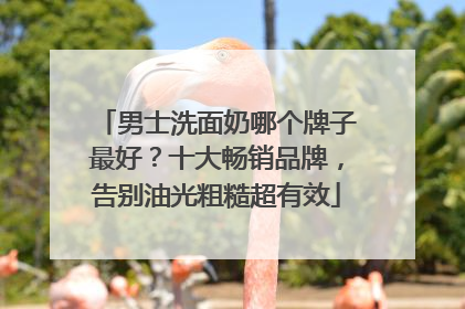 男士洗面奶哪个牌子最好？十大畅销品牌，告别油光粗糙超有效