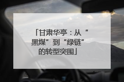 甘肃华亭：从“黑煤”到“绿链”的转型突围
