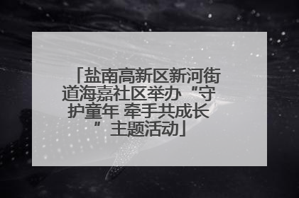 盐南高新区新河街道海嘉社区举办“守护童年 牵手共成长”主题活动