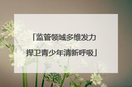 监管领域多维发力 捍卫青少年清新呼吸