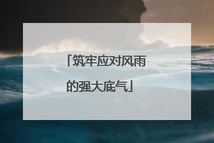 筑牢应对风雨的强大底气