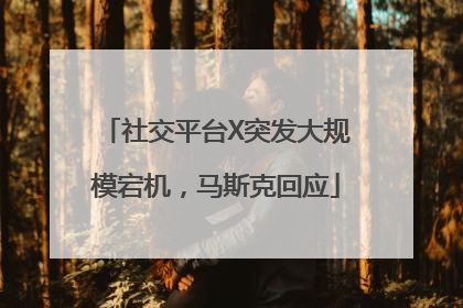 社交平台X突发大规模宕机，马斯克回应