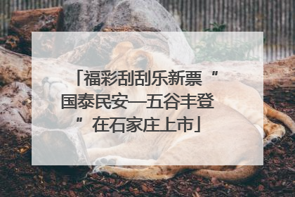福彩刮刮乐新票“国泰民安—五谷丰登”在石家庄上市