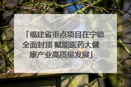 福建省重点项目在宁德全面封顶 赋能医药大健康产业高质量发展