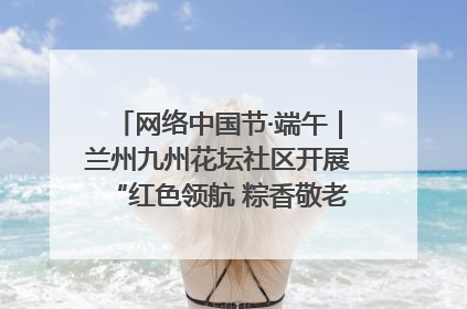 网络中国节·端午｜兰州九州花坛社区开展“红色领航 粽香敬老”端午主题活动
