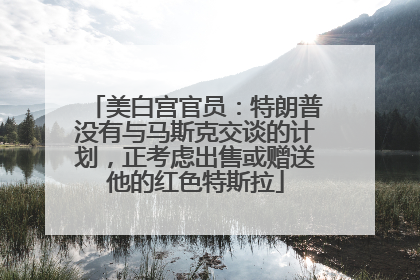 美白宫官员：特朗普没有与马斯克交谈的计划，正考虑出售或赠送他的红色特斯拉