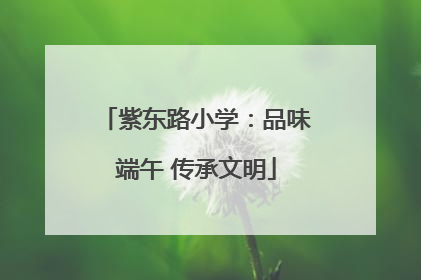 紫东路小学：品味端午 传承文明