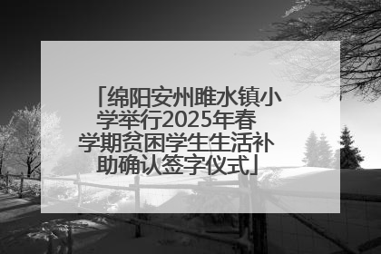 绵阳安州雎水镇小学举行2025年春学期贫困学生生活补助确认签字仪式