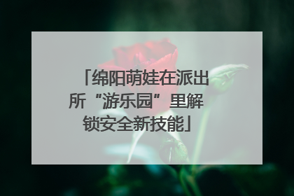 绵阳萌娃在派出所“游乐园”里解锁安全新技能