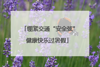 绷紧交通“安全弦” 健康快乐过暑假