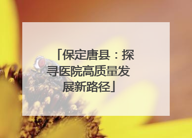 保定唐县：探寻医院高质量发展新路径