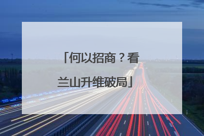 何以招商？看兰山升维破局
