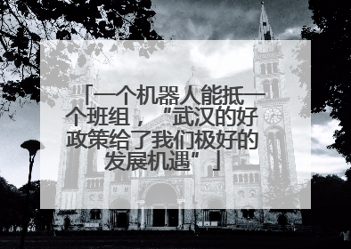 一个机器人能抵一个班组，“武汉的好政策给了我们极好的发展机遇”