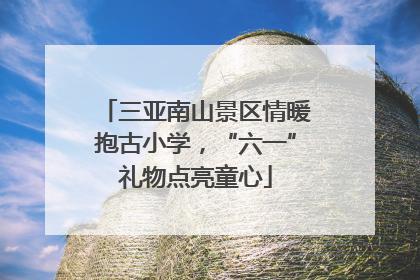 三亚南山景区情暖抱古小学，“六一”礼物点亮童心