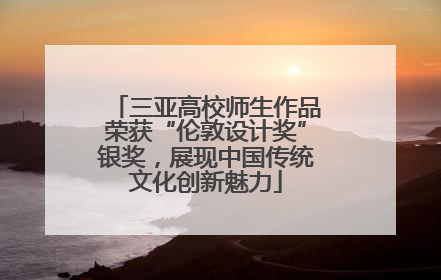 三亚高校师生作品荣获“伦敦设计奖”银奖，展现中国传统文化创新魅力