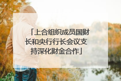上合组织成员国财长和央行行长会议支持深化财金合作