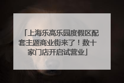 上海乐高乐园度假区配套主题商业街来了！数十家门店开启试营业