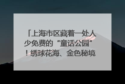上海市区藏着一处人少免费的“童话公园”！绣球花海、金色秘境……地铁直达→