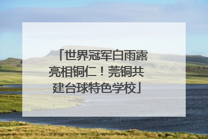 世界冠军白雨露亮相铜仁！莞铜共建台球特色学校