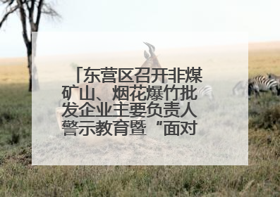 东营区召开非煤矿山、烟花爆竹批发企业主要负责人警示教育暨“面对面”谈话会议