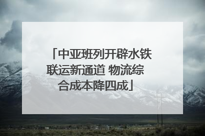 中亚班列开辟水铁联运新通道 物流综合成本降四成