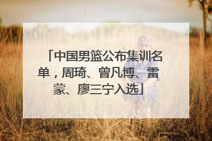 中国男篮公布集训名单，周琦、曾凡博、雷蒙、廖三宁入选