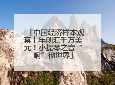 中国经济样本观察丨年创汇千万美元！小提琴之音“响”彻世界